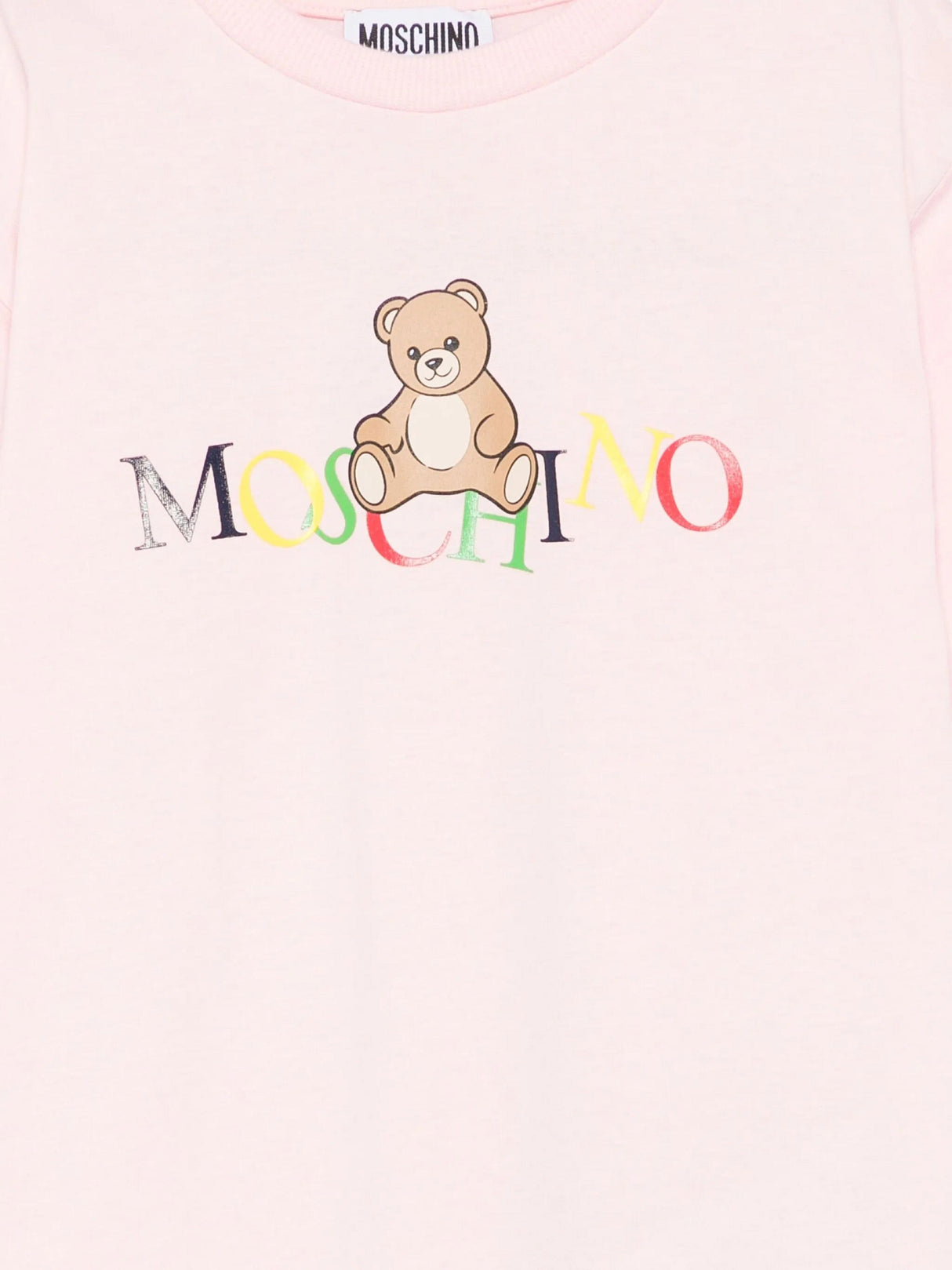 Moschino Girls Teddy Bear Logo T-Shirt in Pink
