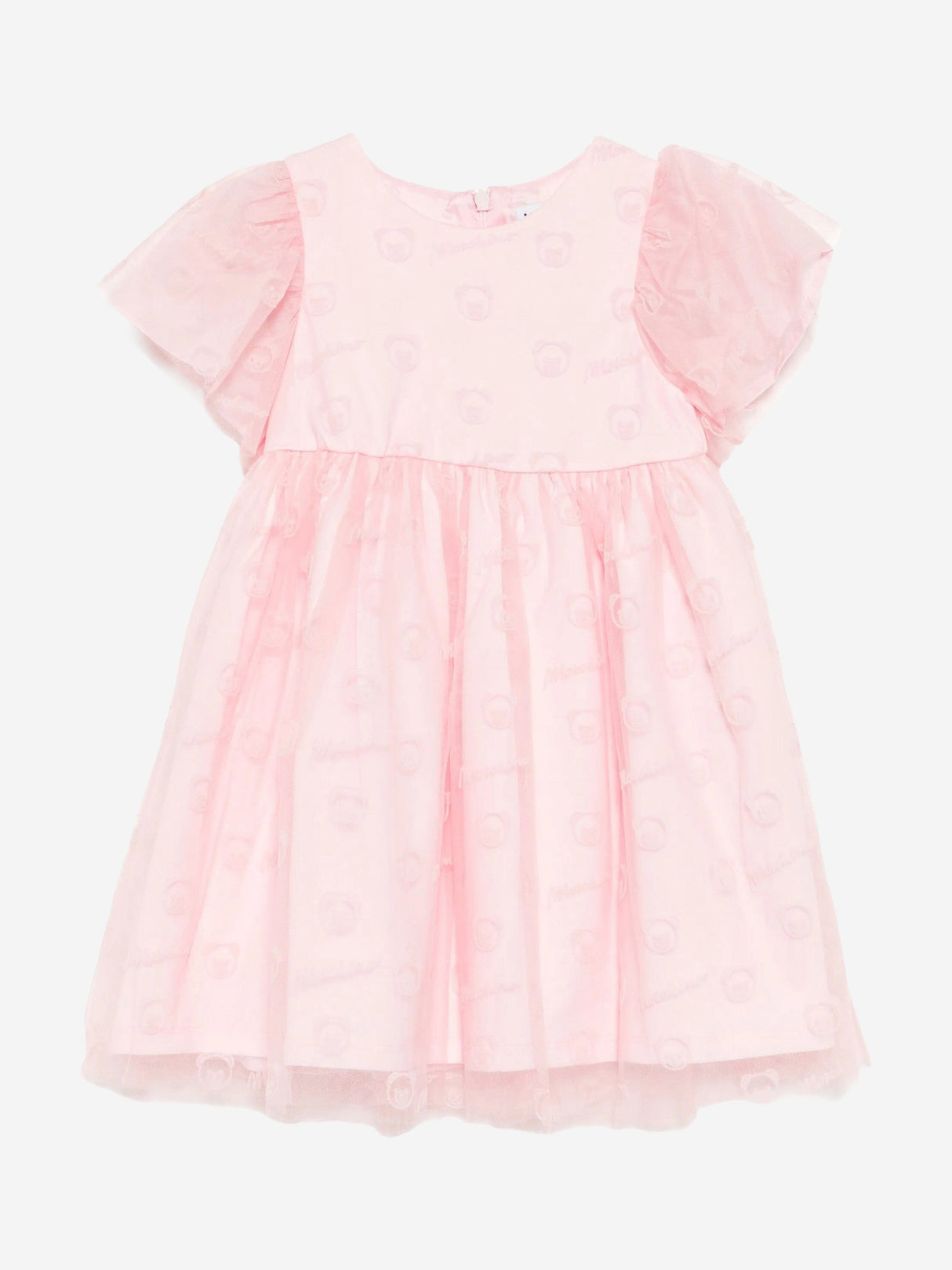 Moschino Baby Girls Bear Logo Dress in Pink