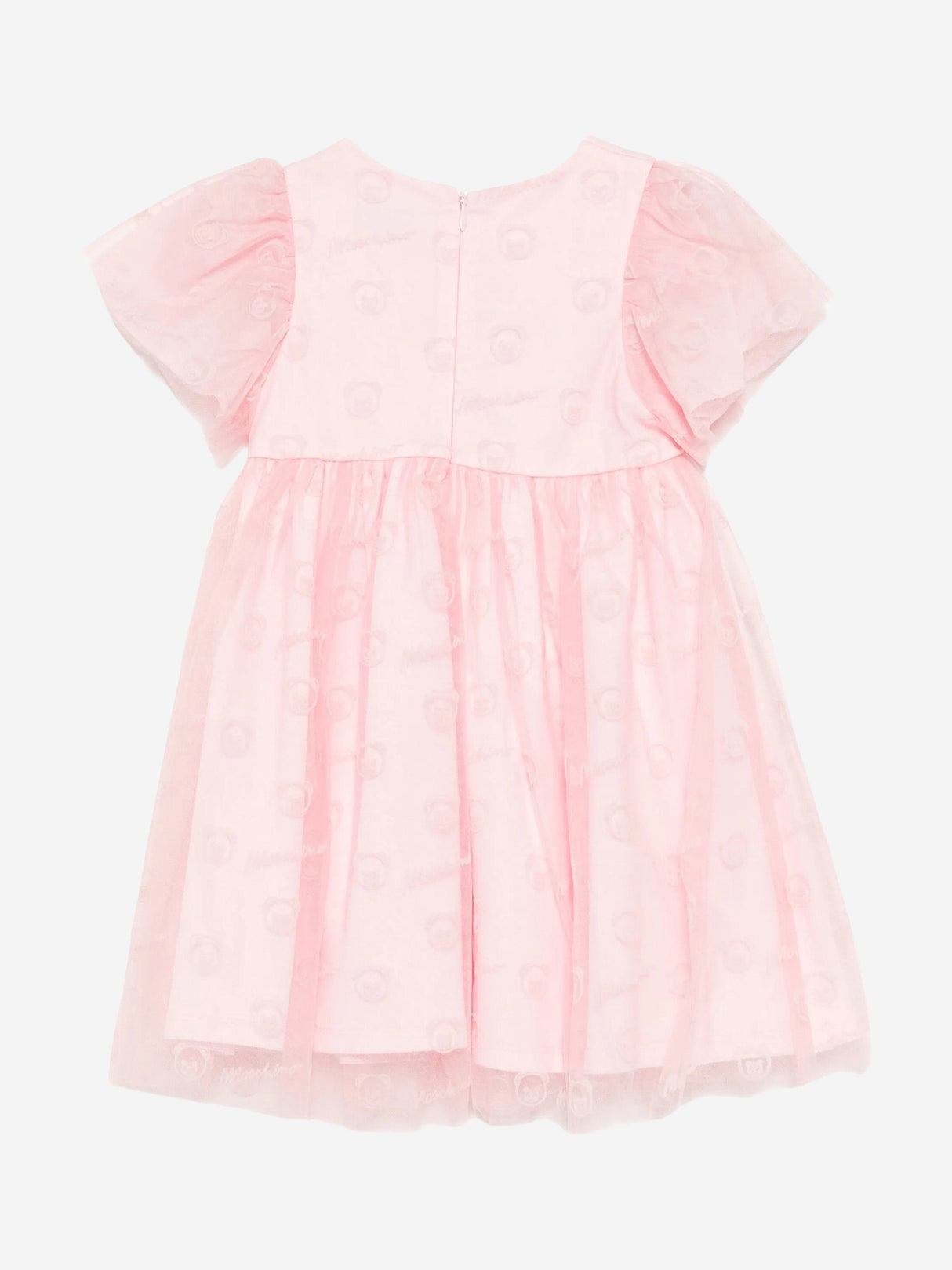 Moschino Baby Girls Bear Logo Dress in Pink