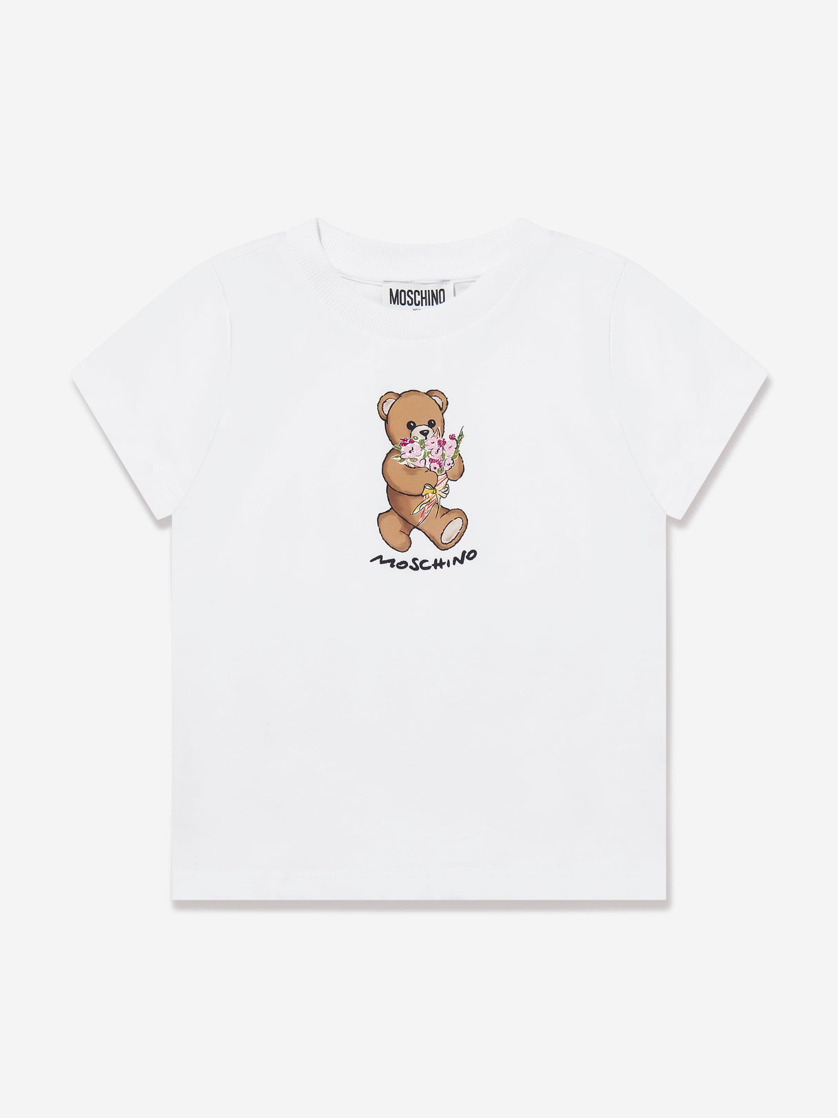 Moschino Girls Teddy Bear T-Shirt in White