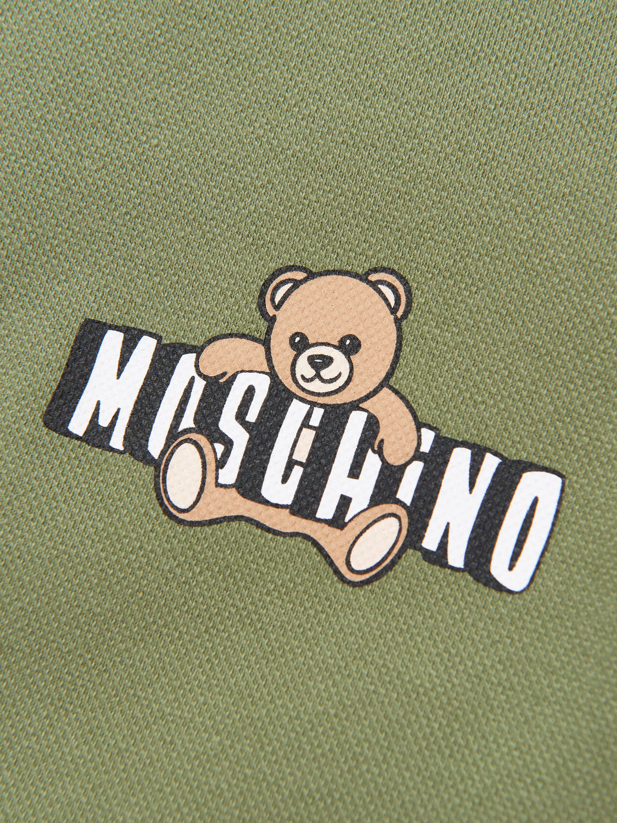 Moschino Boys Teddy Bear Logo Polo Shirt in Green