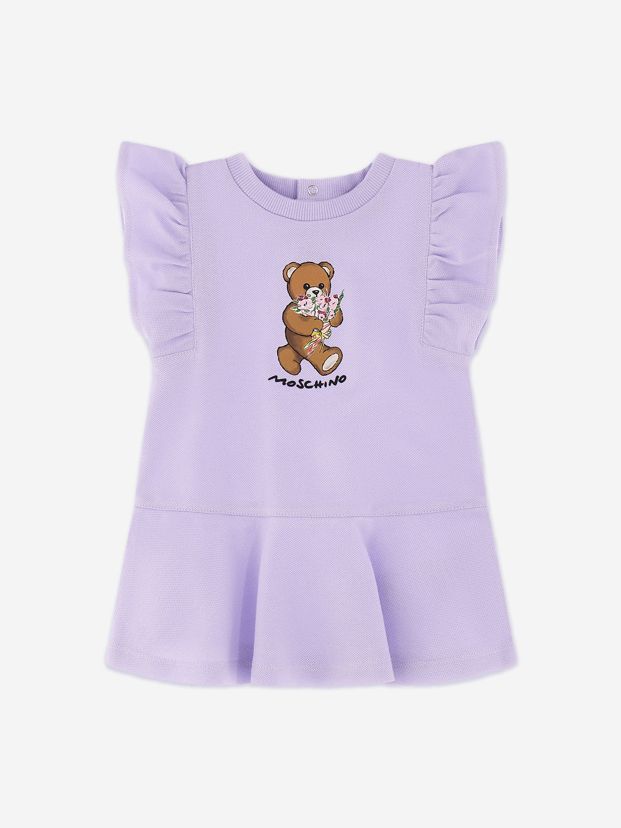 Moschino Baby Girls Teddy Bear Dress in Purple
