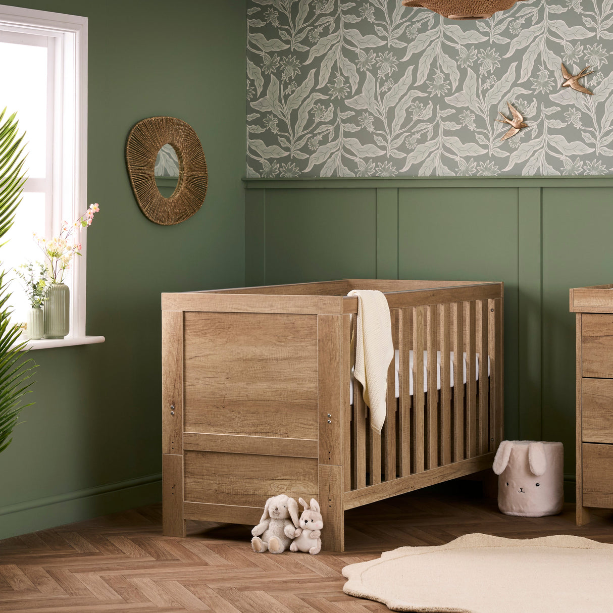Obaby Nika 3 Piece Nursery Room Set, Oak