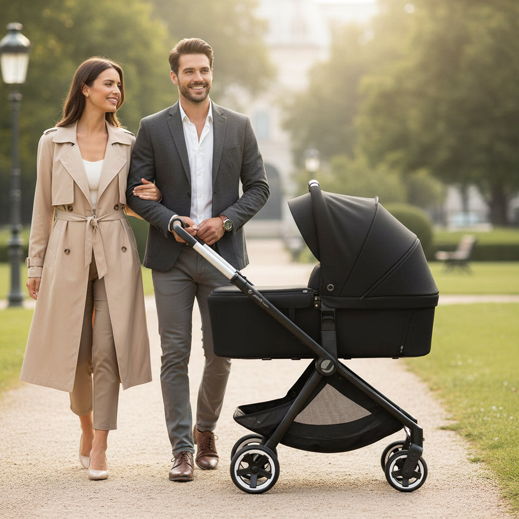 Jané Newel 10-Piece Complete Travel System Bundle - Cold Black