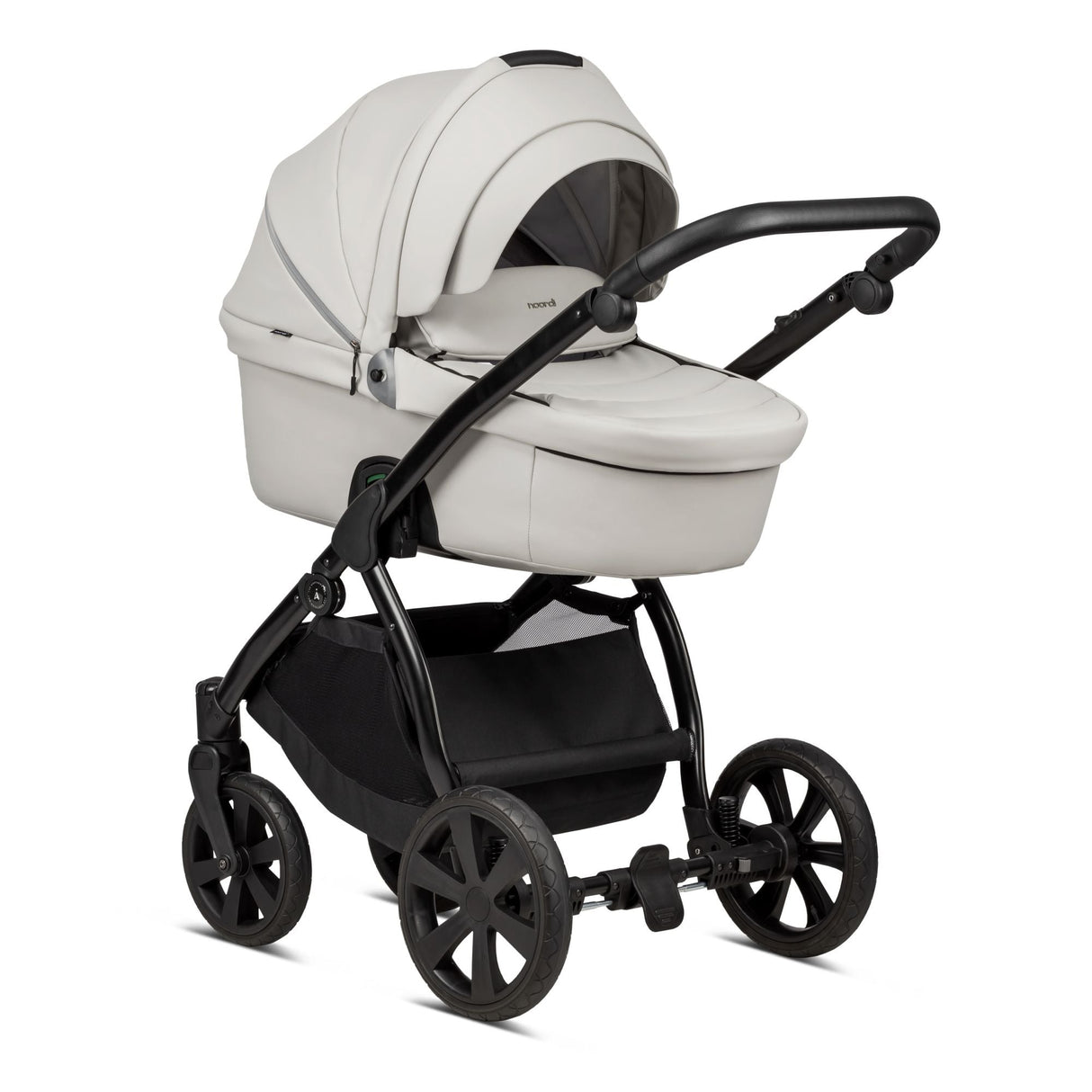 Noordi Fjordi V1 Leather 3in1 with Joie i-Snug 2 Car Seat, Cloud