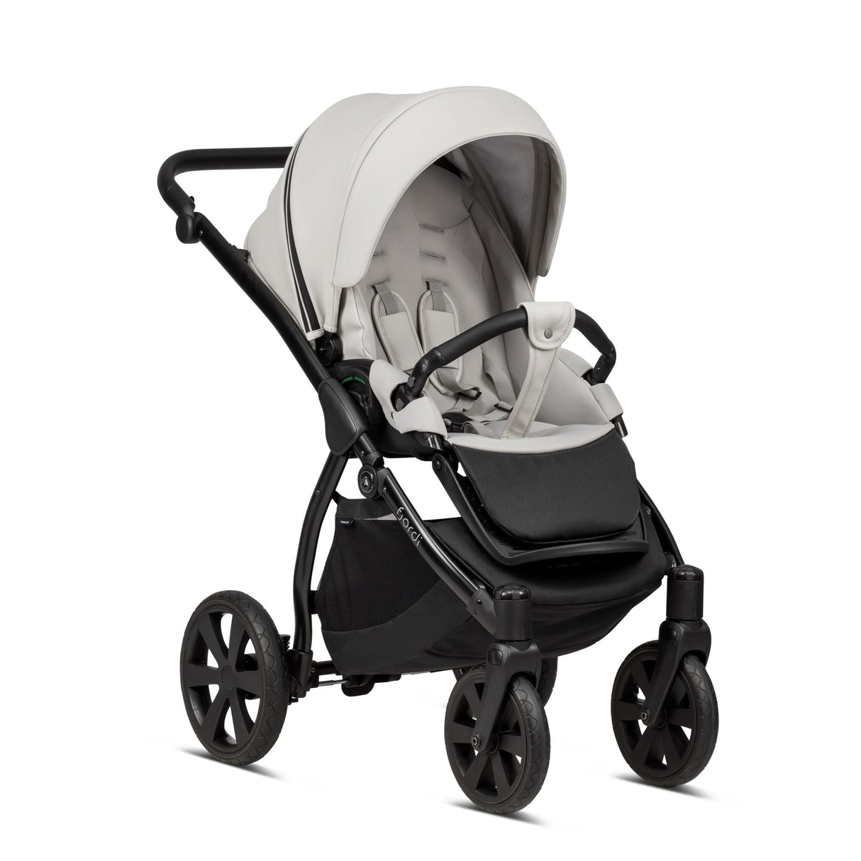 Noordi Fjordi V1 Leather 3in1 with Joie i-Snug 2 Car Seat, Cloud