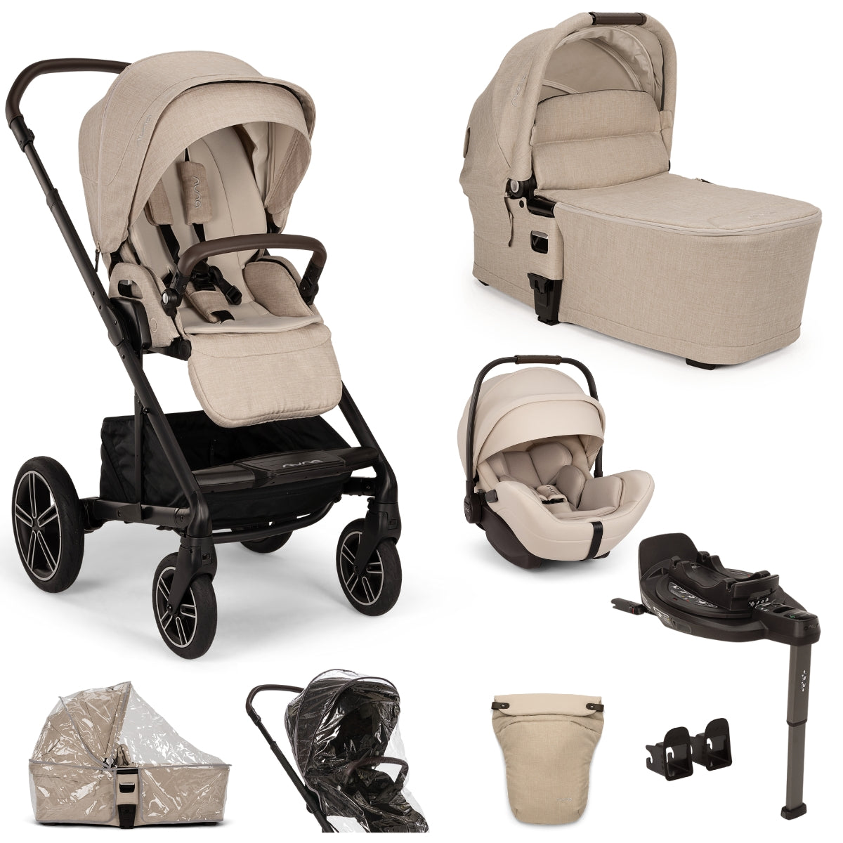 Nuna MIXX Next with ARRA Flex & Base Curv Travel System Bundle
