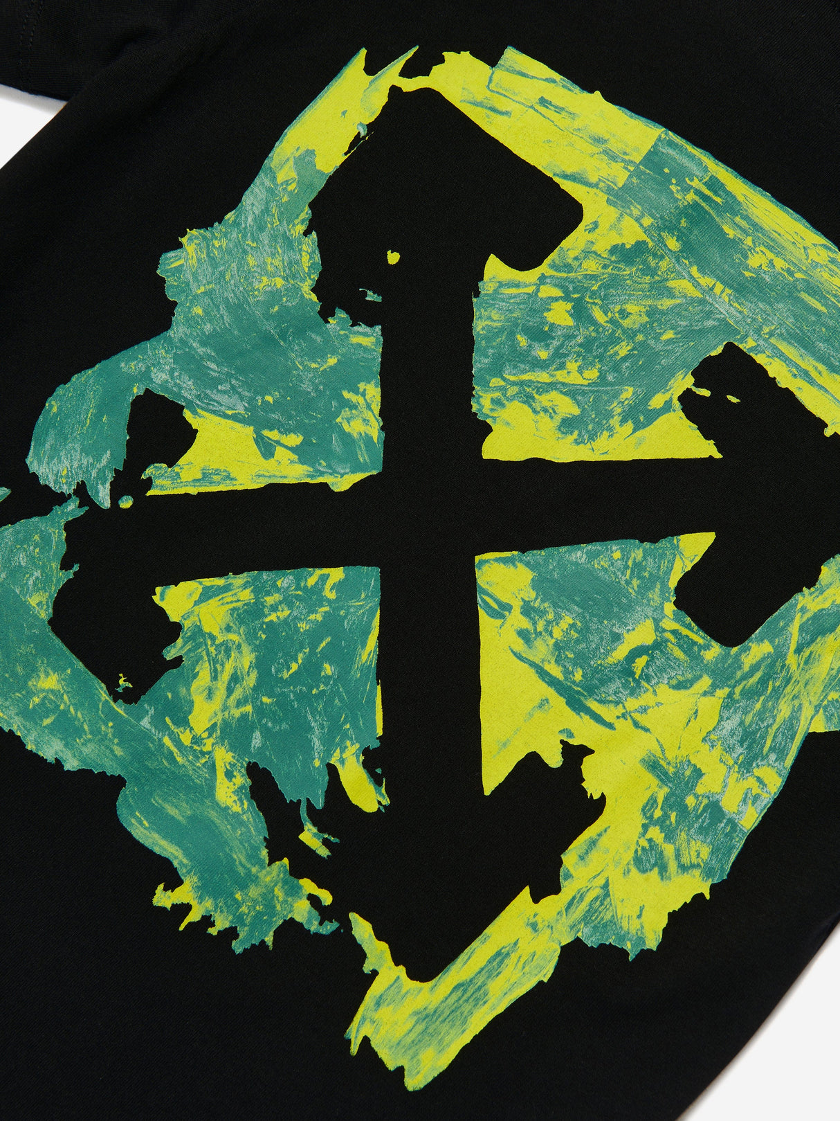 Off-White Boys Arrow Acrylic T-Shirt in Black