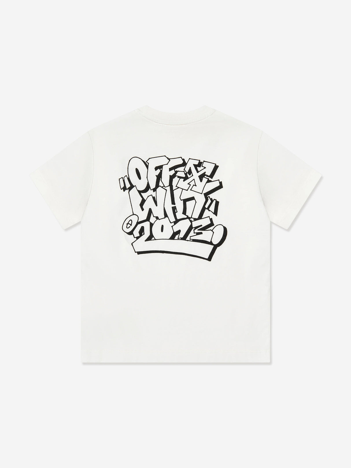 Off-White Kids Graffiti Logo T-Shirt in White