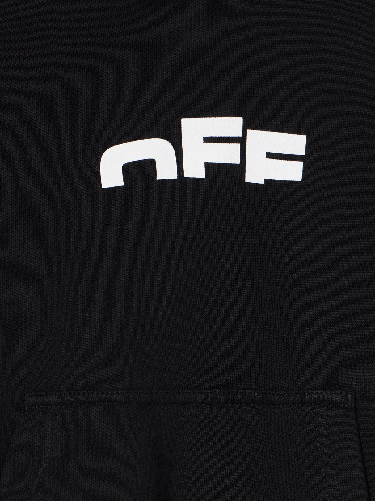 Off-White Kids Type Logo Hoodie in Black