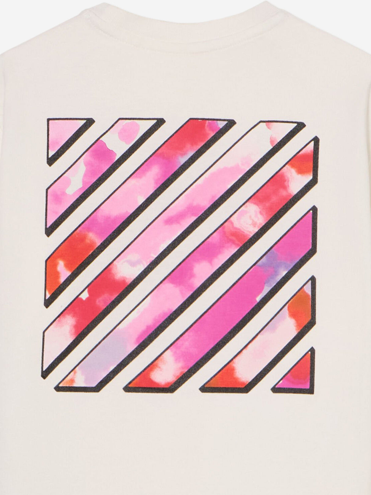 Off-White Girls Diagonal Watercolour T-Shirt in White