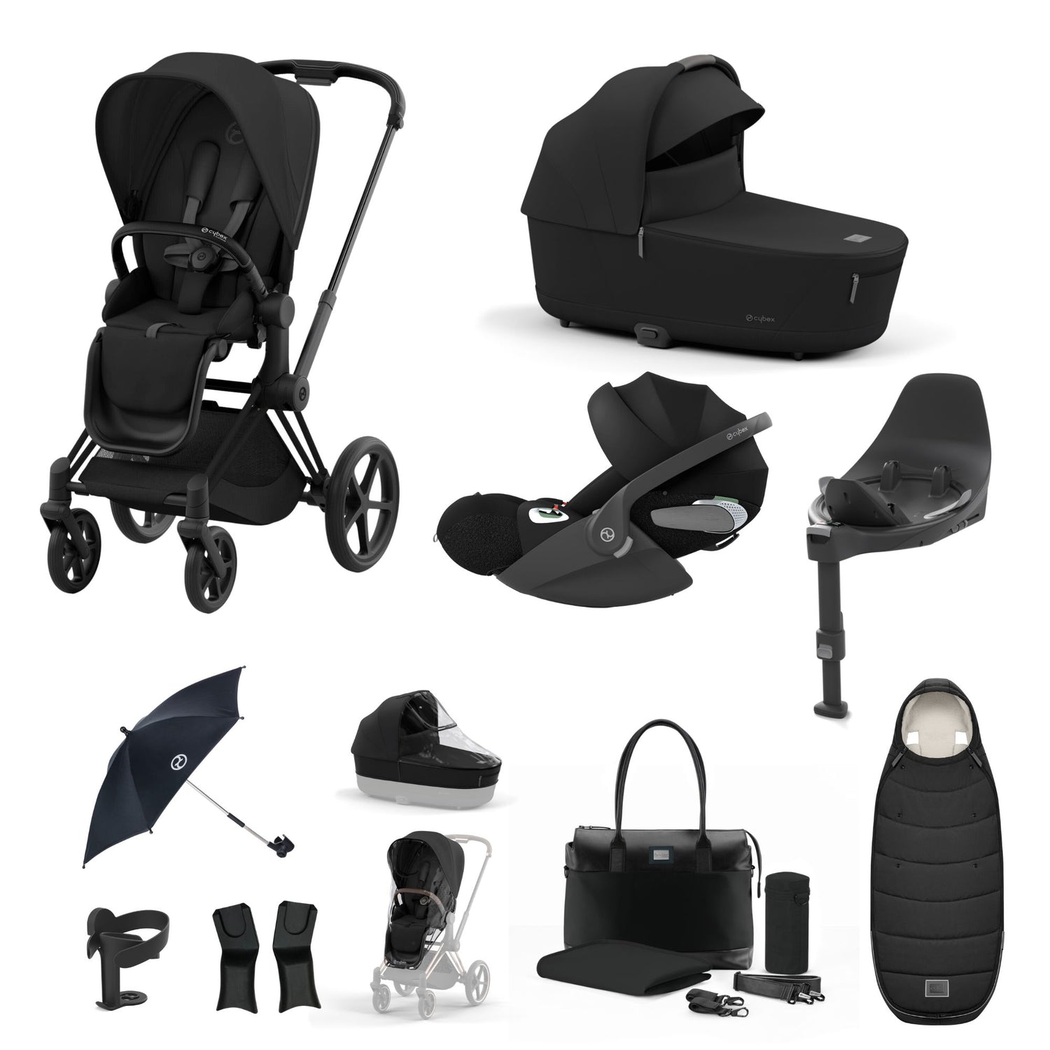 Cybex Priam 11 Piece Accessory Bundle With Cloud T Plus & Base