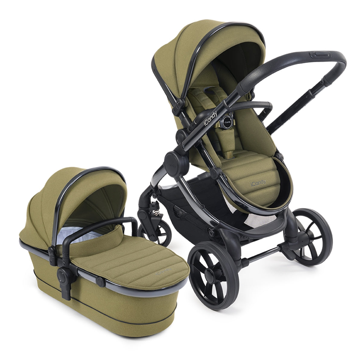 iCandy Peach 7 Combo Pram Set, Olive Green Phantom