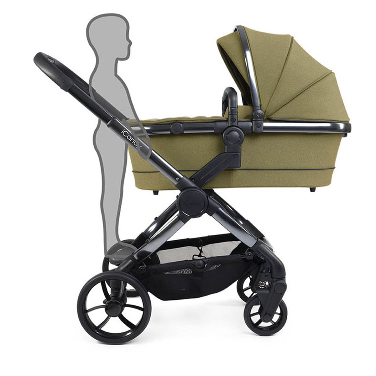 iCandy Peach 7 Combo Pram Set, Olive Green Phantom