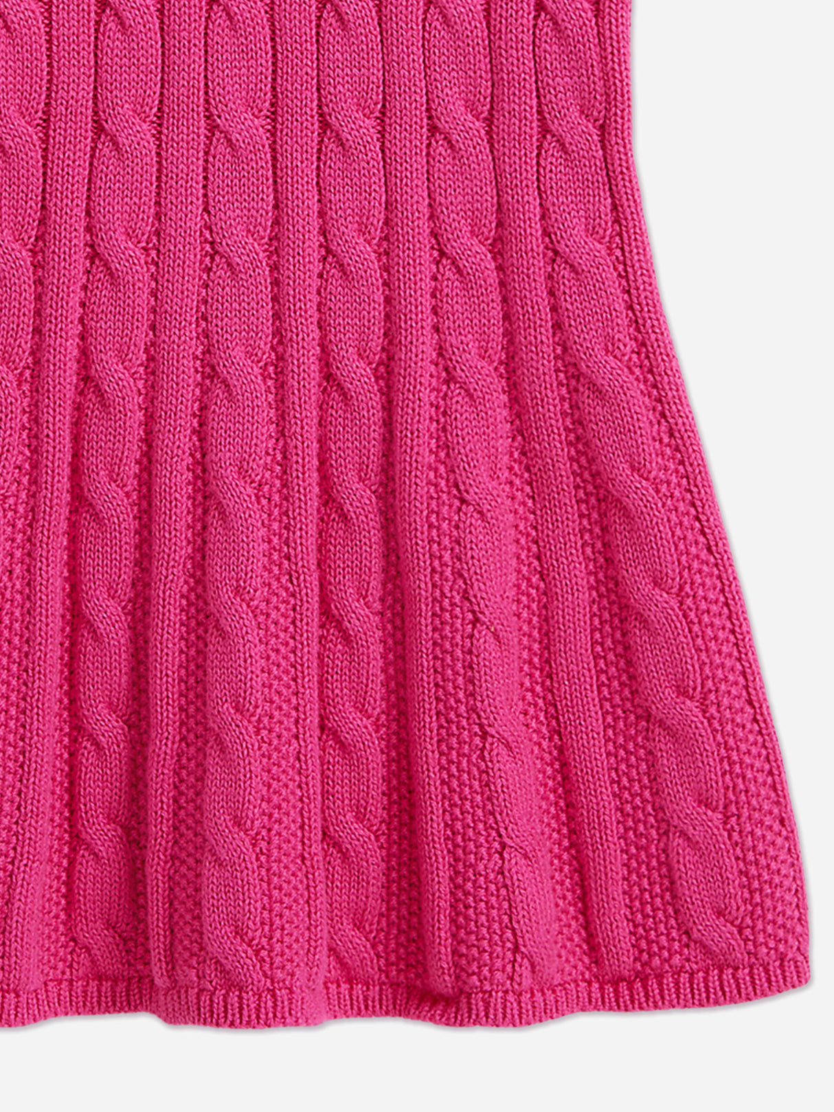 Ralph Lauren Baby Girls Classic Cable Day Dress in Pink
