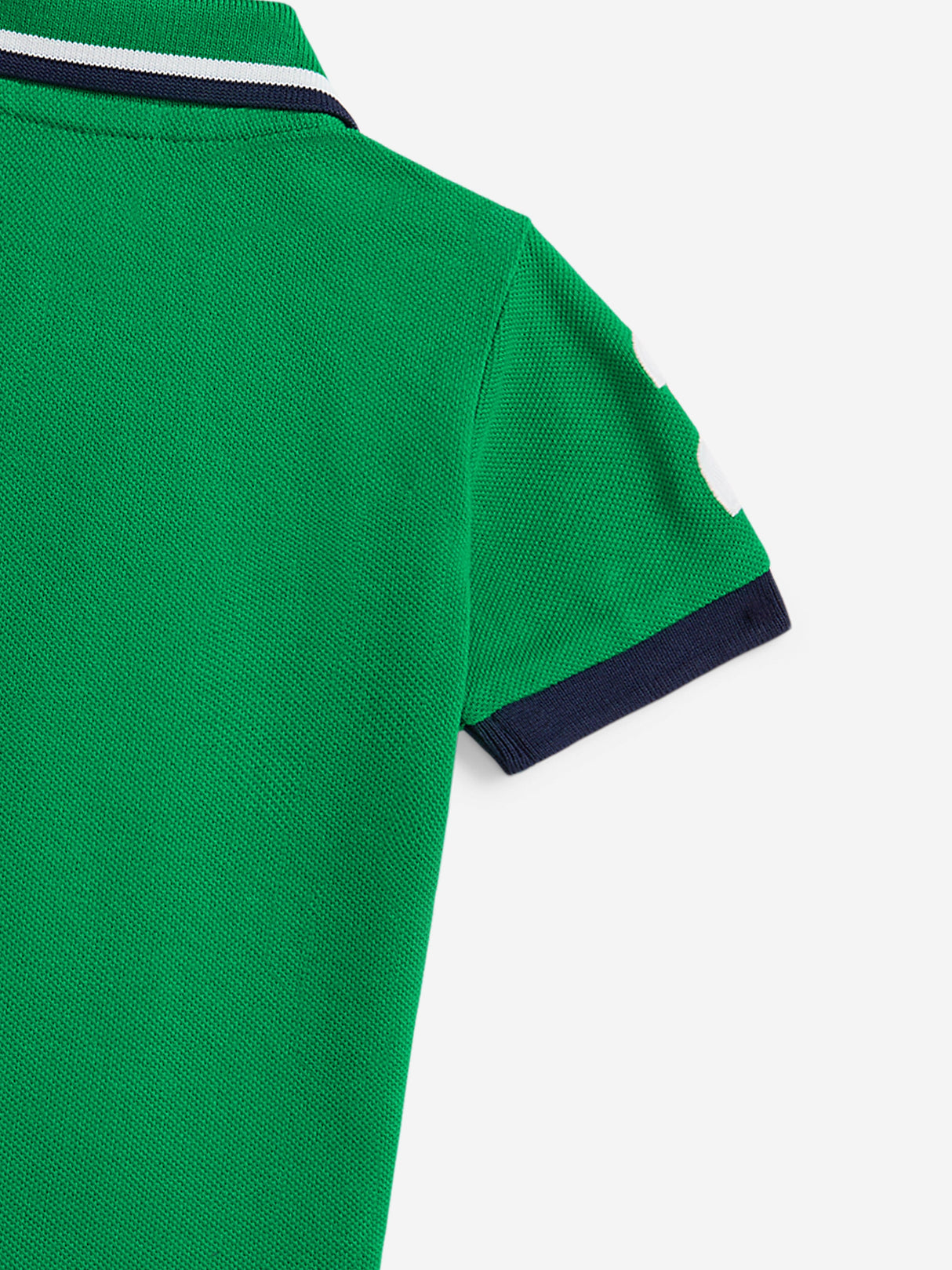 Ralph Lauren Baby Boys Diagonal Stripe Bear Polo Shirt in Green