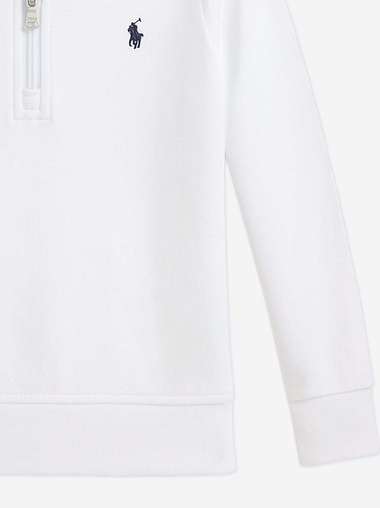 Ralph Lauren Boys Half Zip Sweatshirt in White