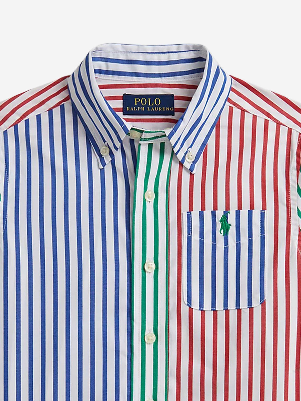 Ralph Lauren Boys Striped Poplin Shirt in Multicolour