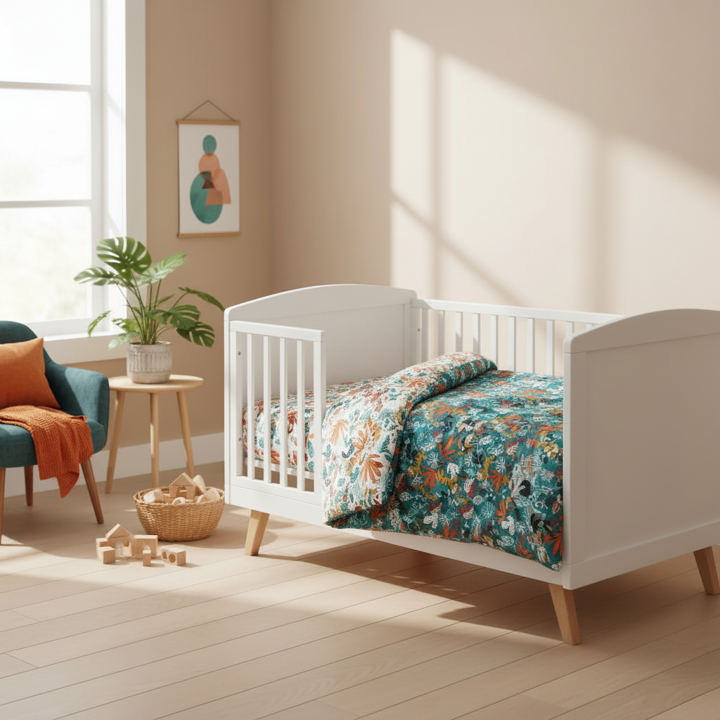 Rainforest Organic Cotton Junior All-in-One 4.0 Tog Quilt Bedding Set