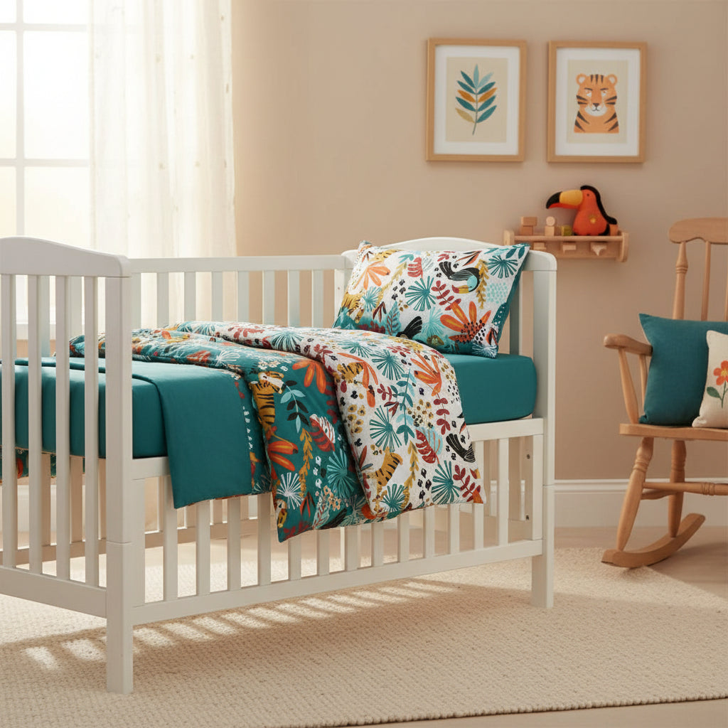 Rainforest Organic Cotton Junior All-in-One 4.0 Tog Quilt Bedding Set