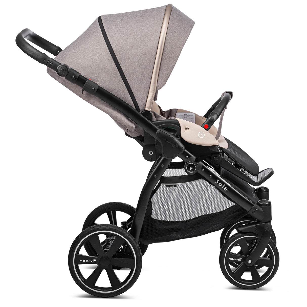 Noordi Sole Go 3in1 + Travel Carrier Car Seat, Beige