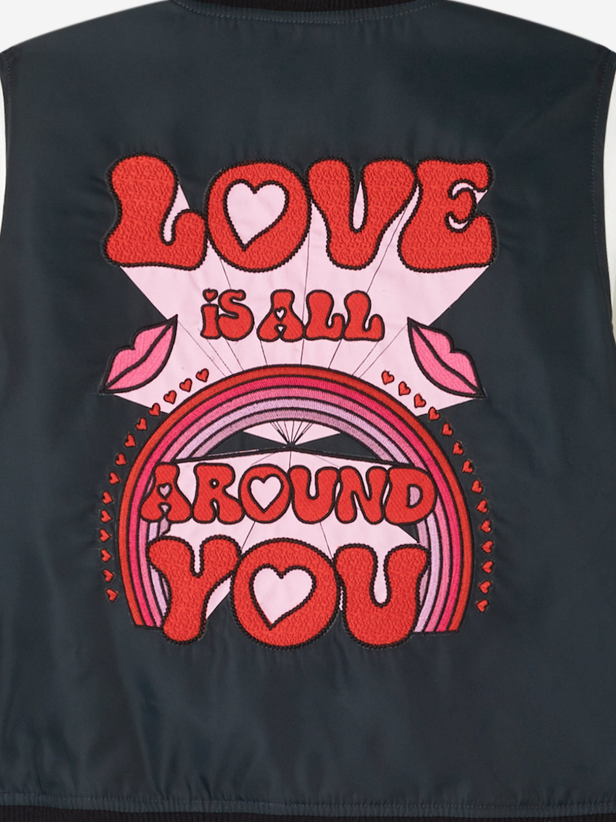 Stella McCartney Girls Love Varsity Jacket in Black