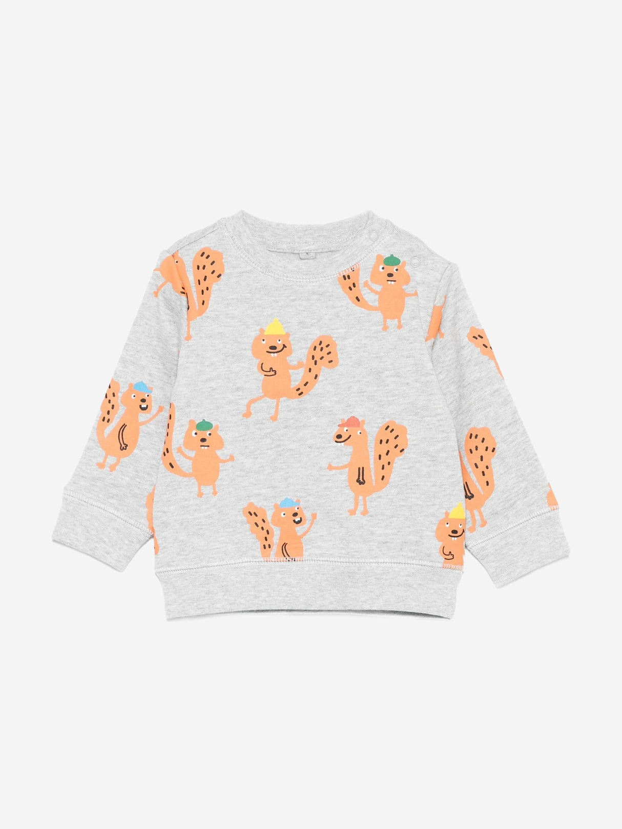 Stella McCartney Baby Boys Squirrels AOP Sweatshirt in Grey