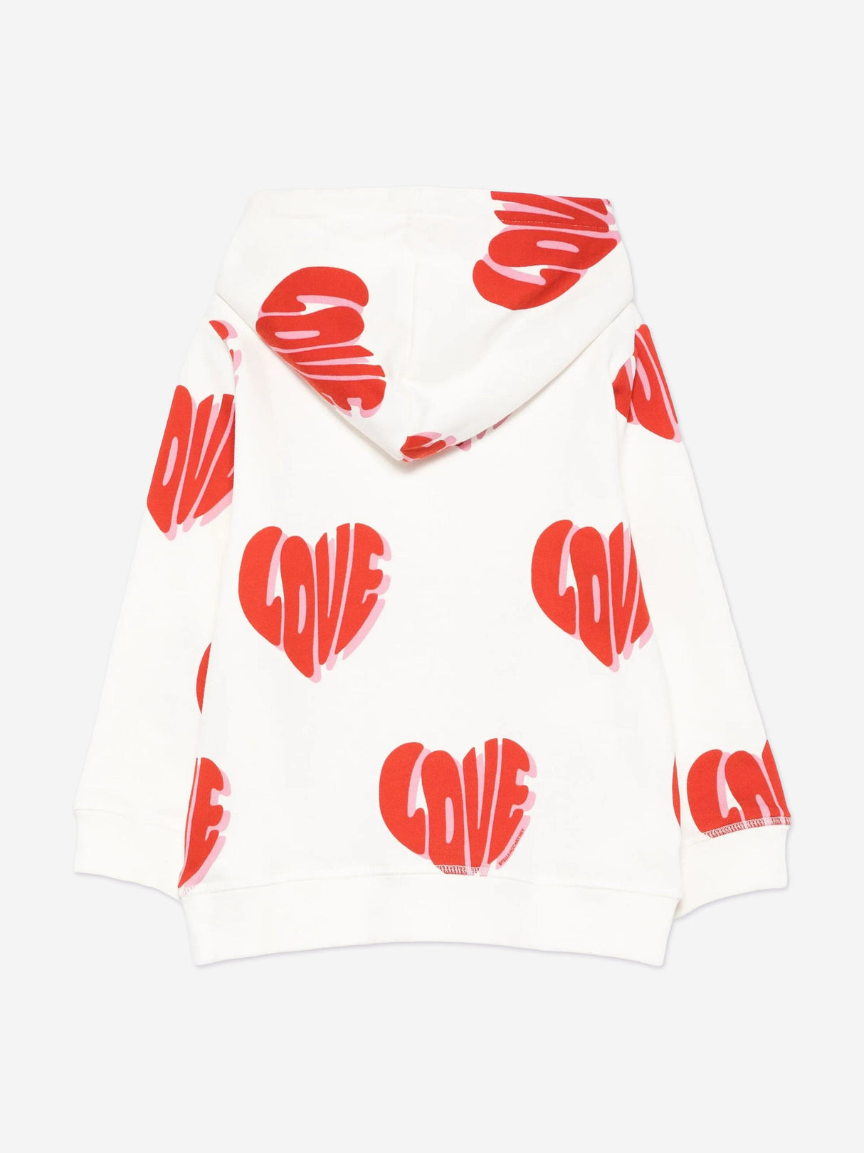 Stella McCartney Girls Love AOP Hoodie in Ivory