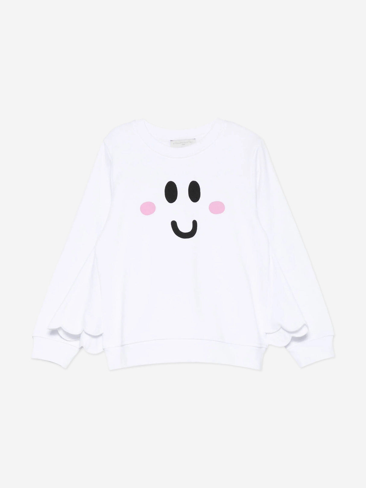 Stella McCartney Girls Face Print Sweatshirt in White