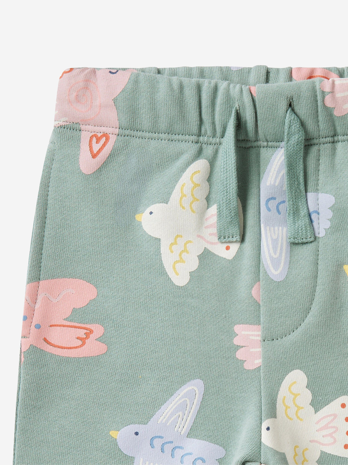 Stella McCartney Baby Girls Birds AOP Joggers in Grey