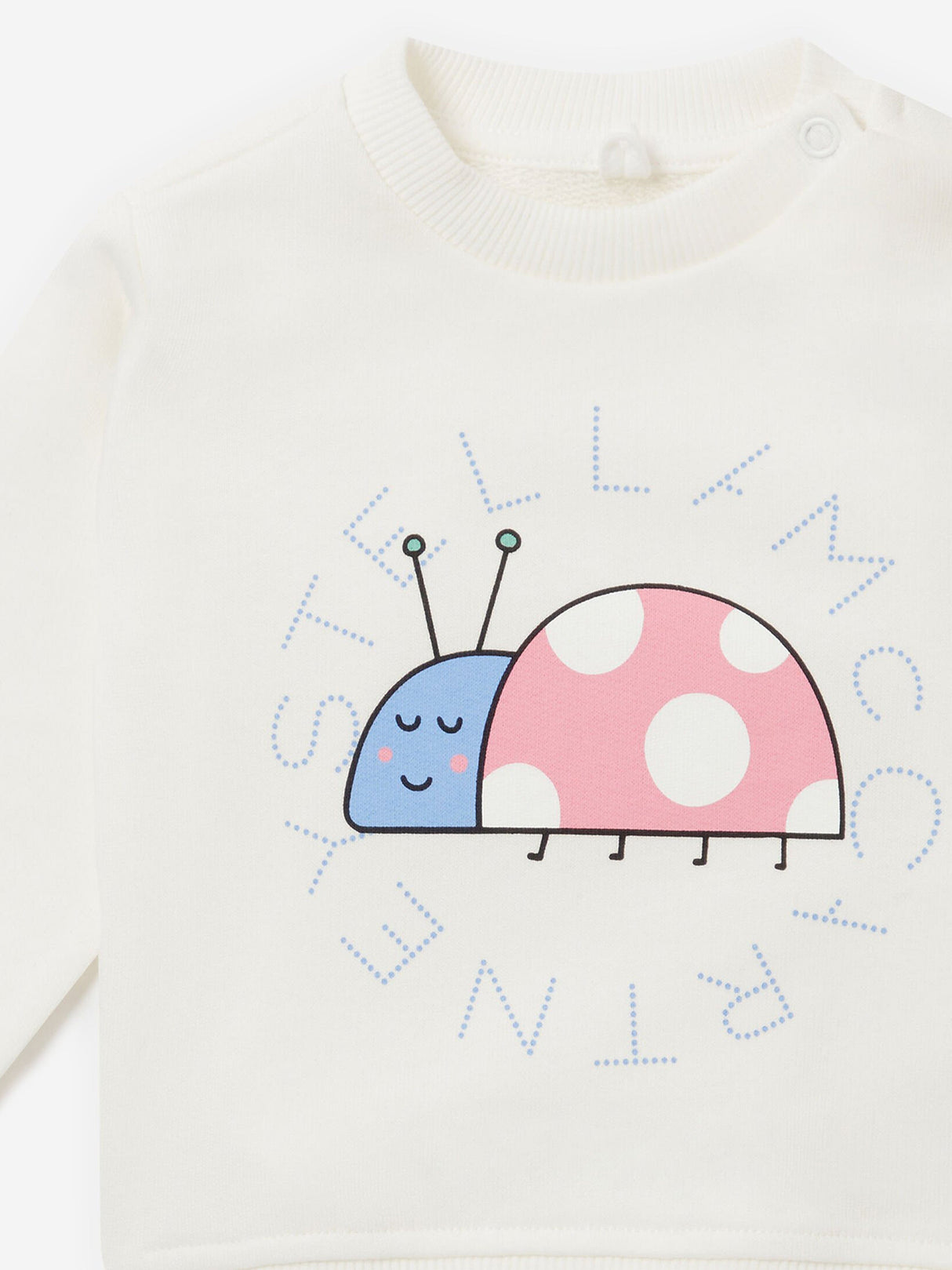 Stella McCartney Baby Girls Ladybird Logo Sweatshirt in Ivory