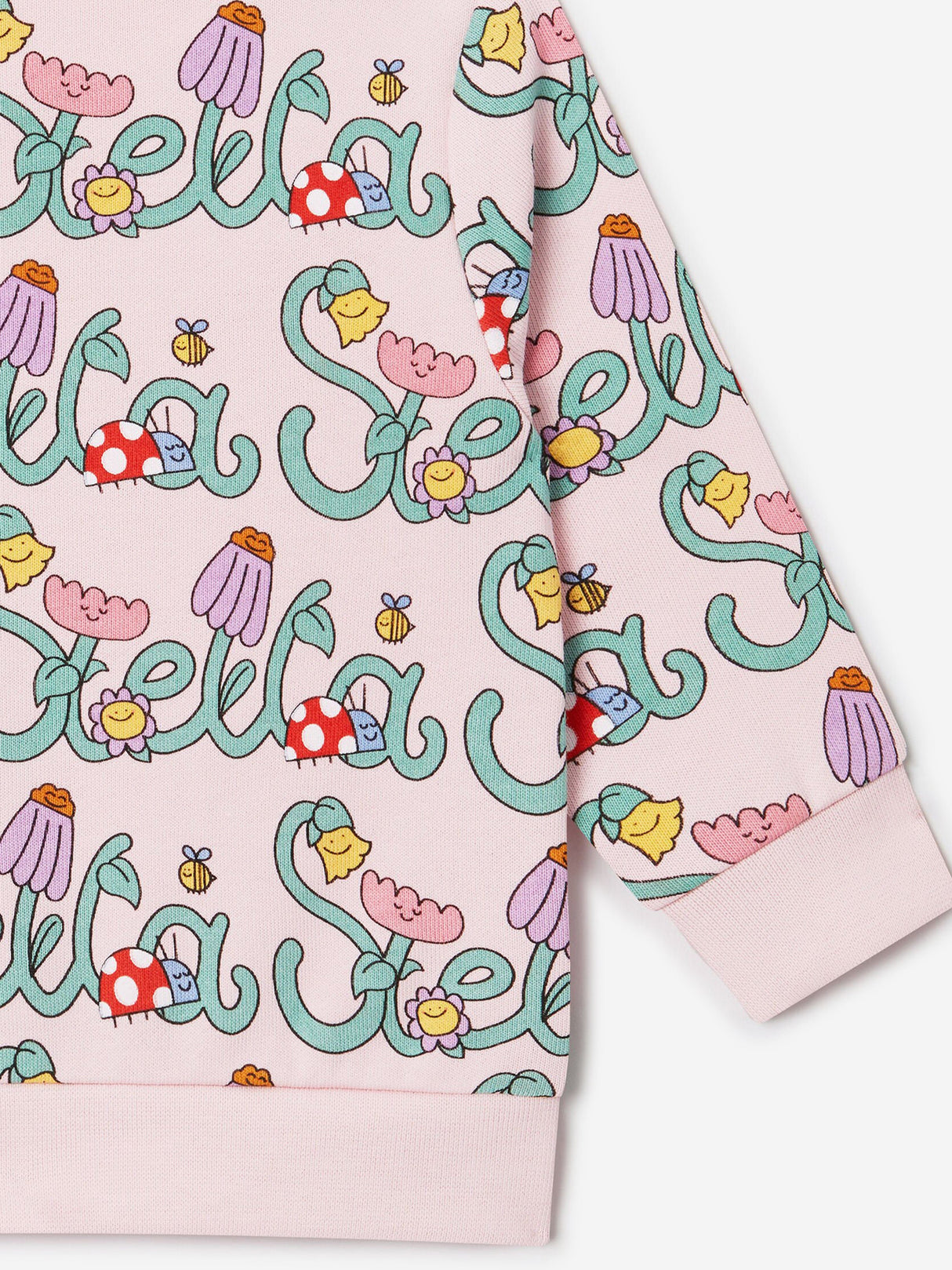 Stella McCartney Baby Girls Flower Logo Sweatshirt in Pink