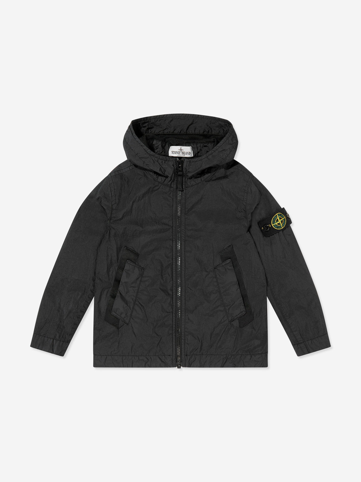 Stone Island Boys Lightweight Ripstop Jacket in Black