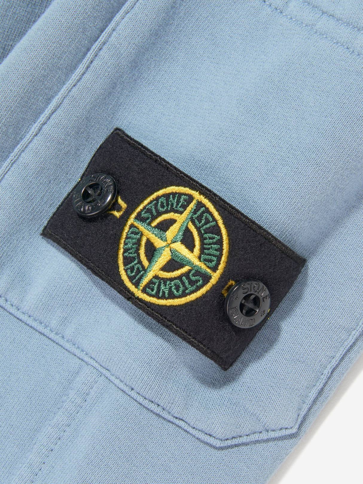 Stone Island Boys Logo Pocket Joggers in Blue
