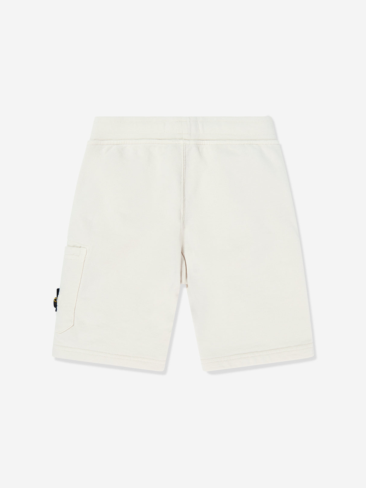 Stone Island Boys Logo Pocket Shorts in Ivory