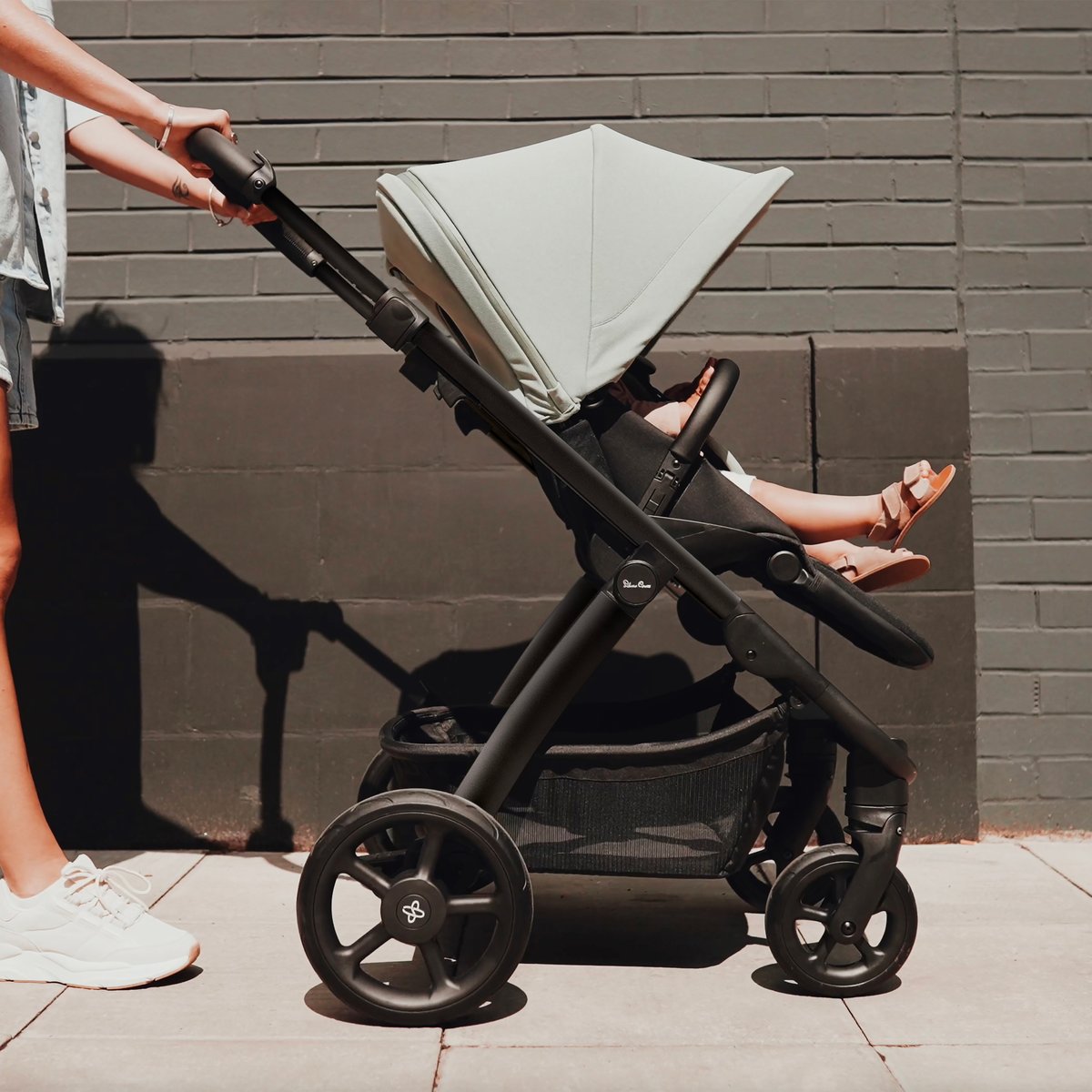 Silver Cross Tide 3-in-1 Dream Travel System + Free Accessories Pack Bundle, Sage on Silver