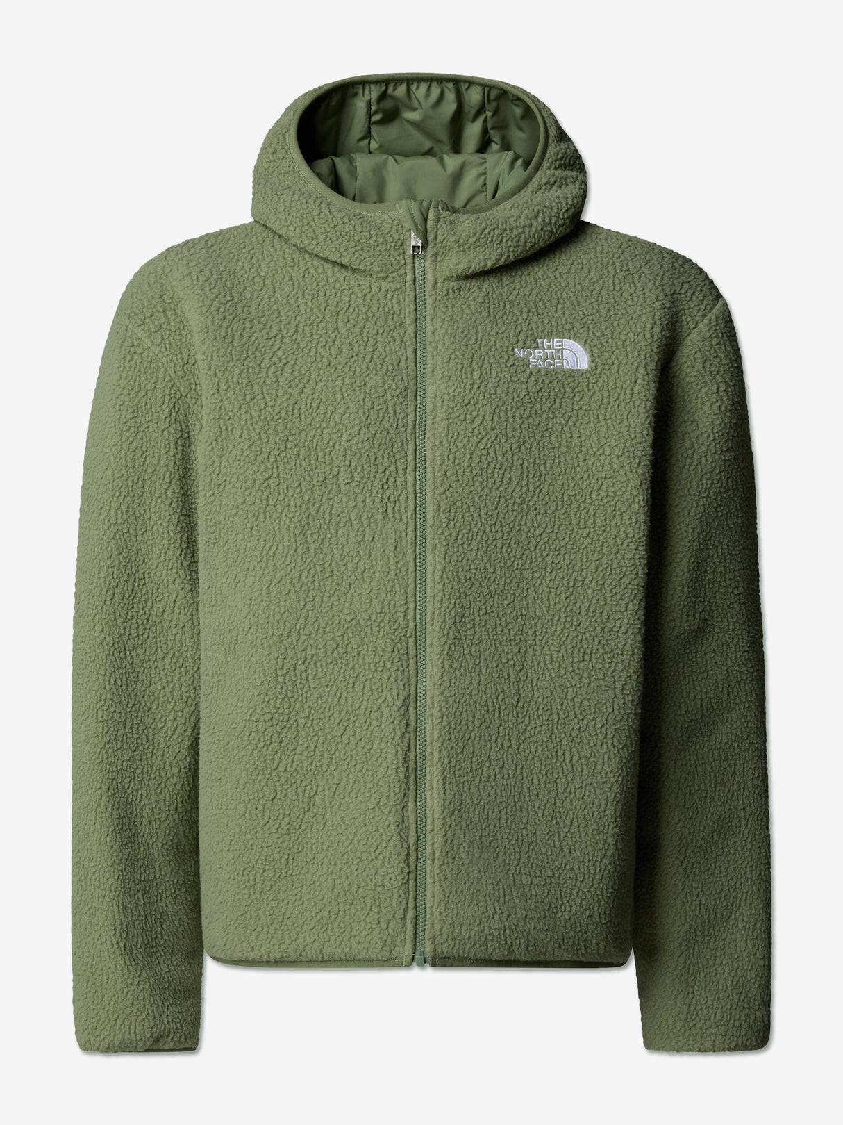 The North Face Boys Reversible Shasta Hooded Jacket in Green