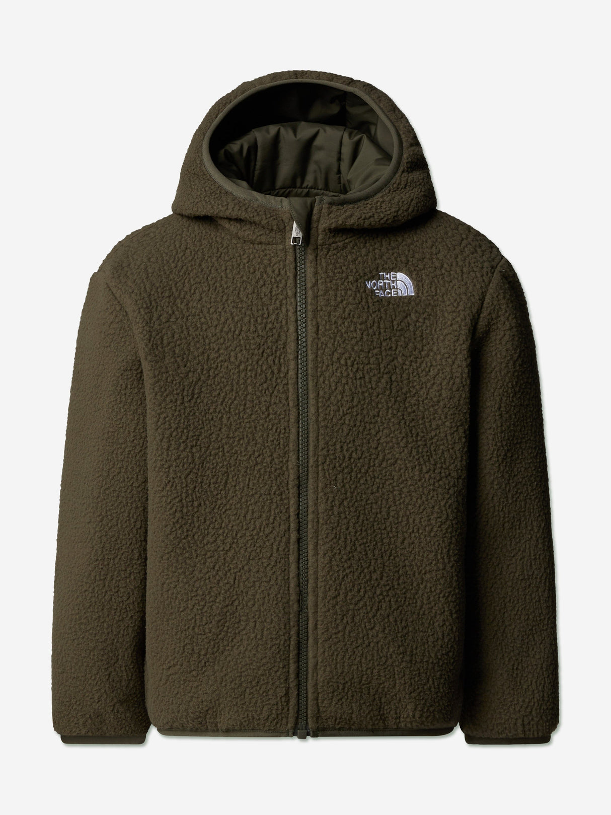 The North Face Kids Reversible Shasta Hooded Jacket in Green
