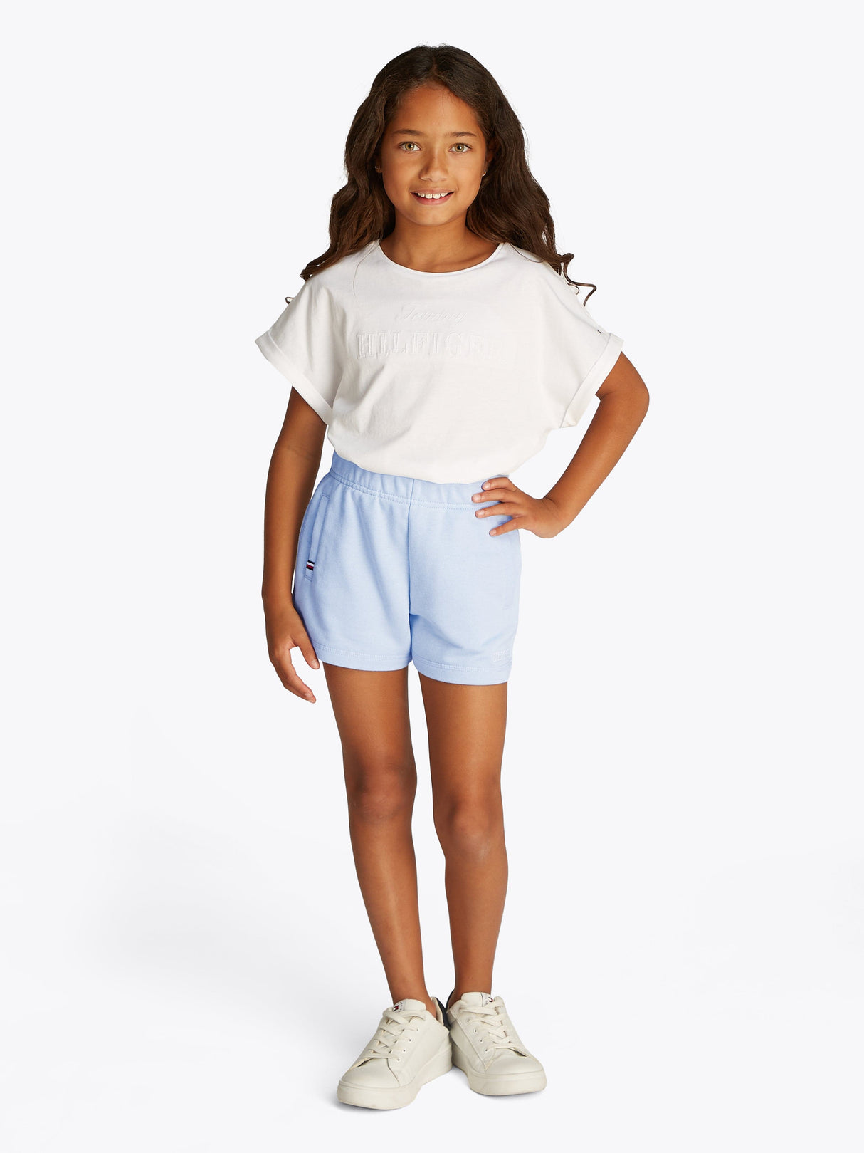 Tommy Hilfiger Girls Tommy Script Shorts in Blue