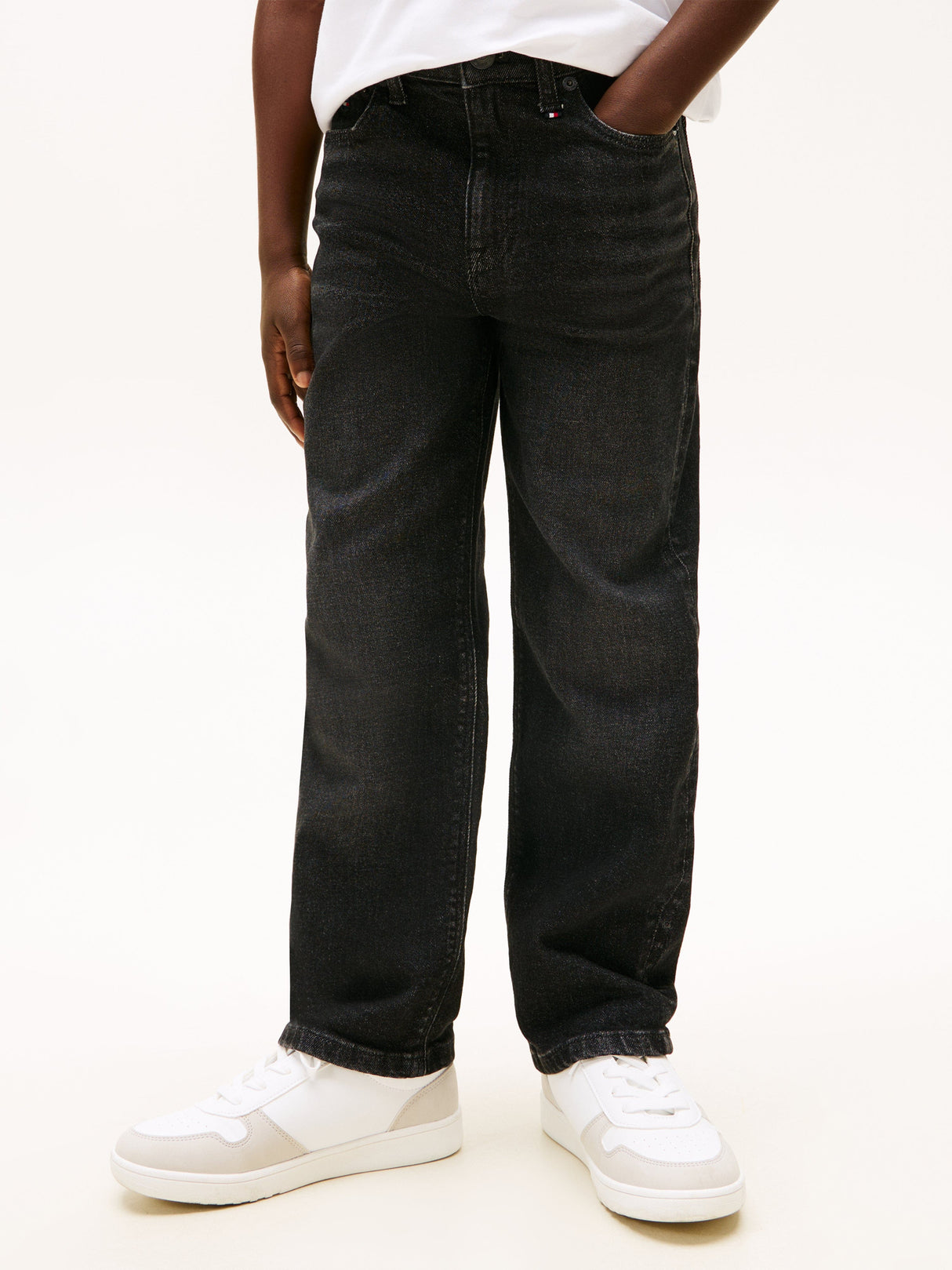 Tommy Hilfiger Boys Relaxed Worker Jeans in Black