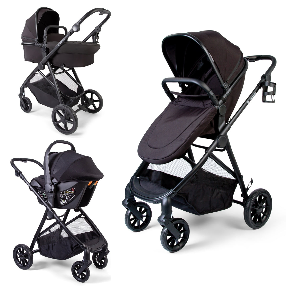 Push Me Savanna i Travel System - Black