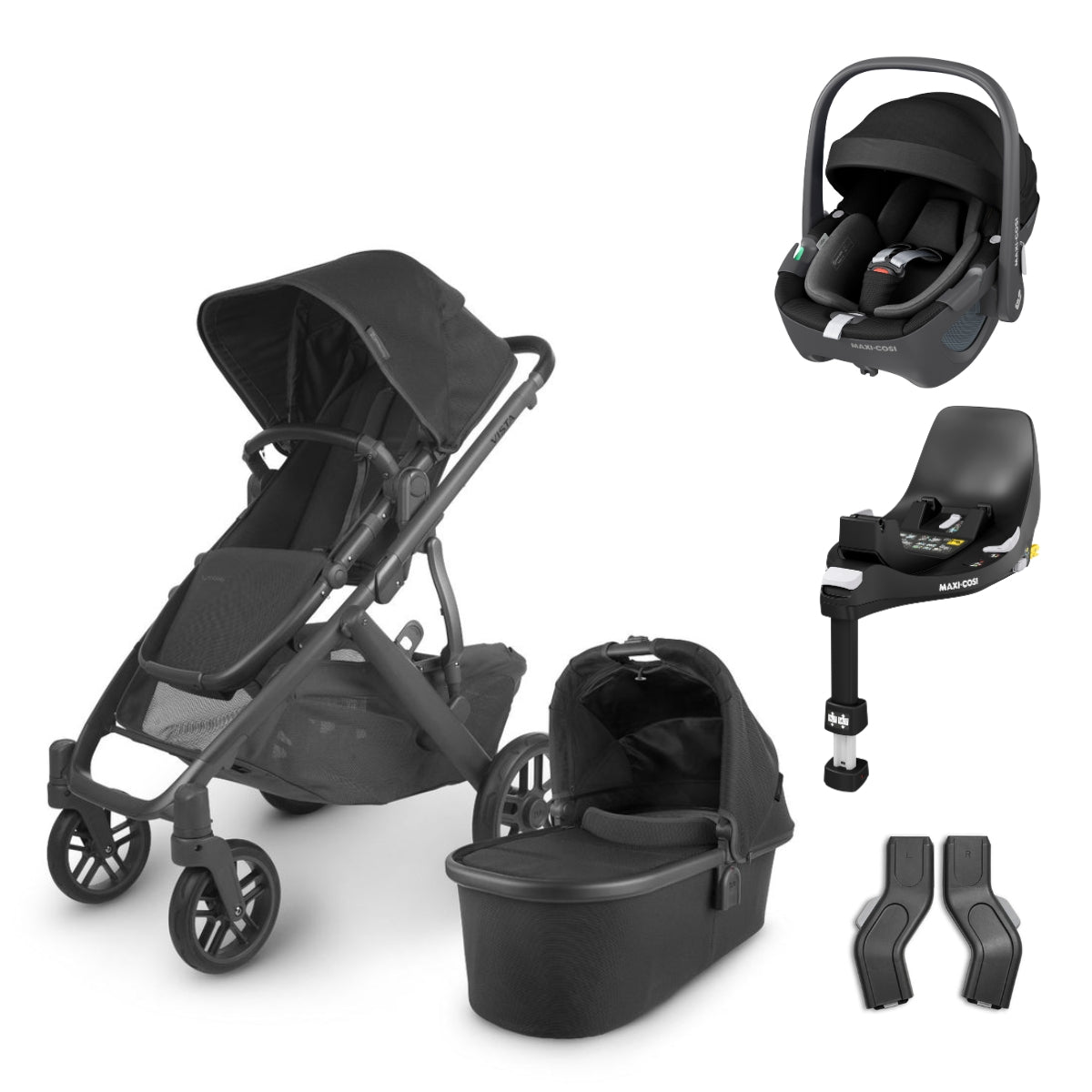 Uppababy Vista V2 Travel System with Pebble 360 Car Seat & Base