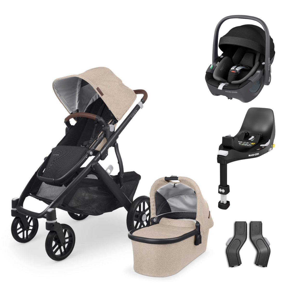 Uppababy Vista V2 Travel System with Pebble 360 Car Seat & Base