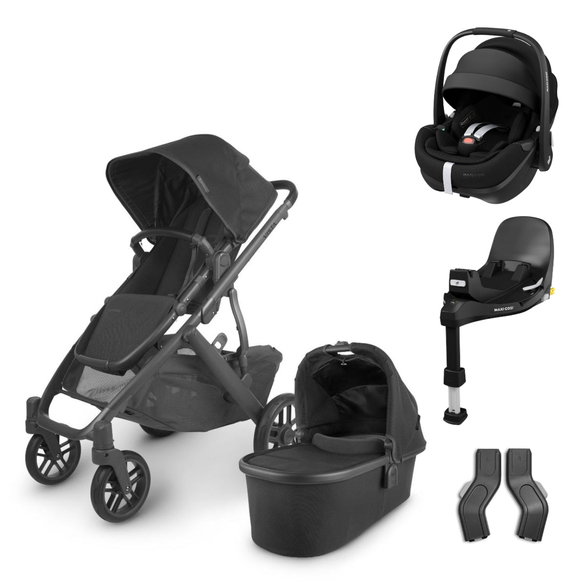 Uppababy Vista V2 Travel System with Pebble 360 Pro2 Car Seat & Base