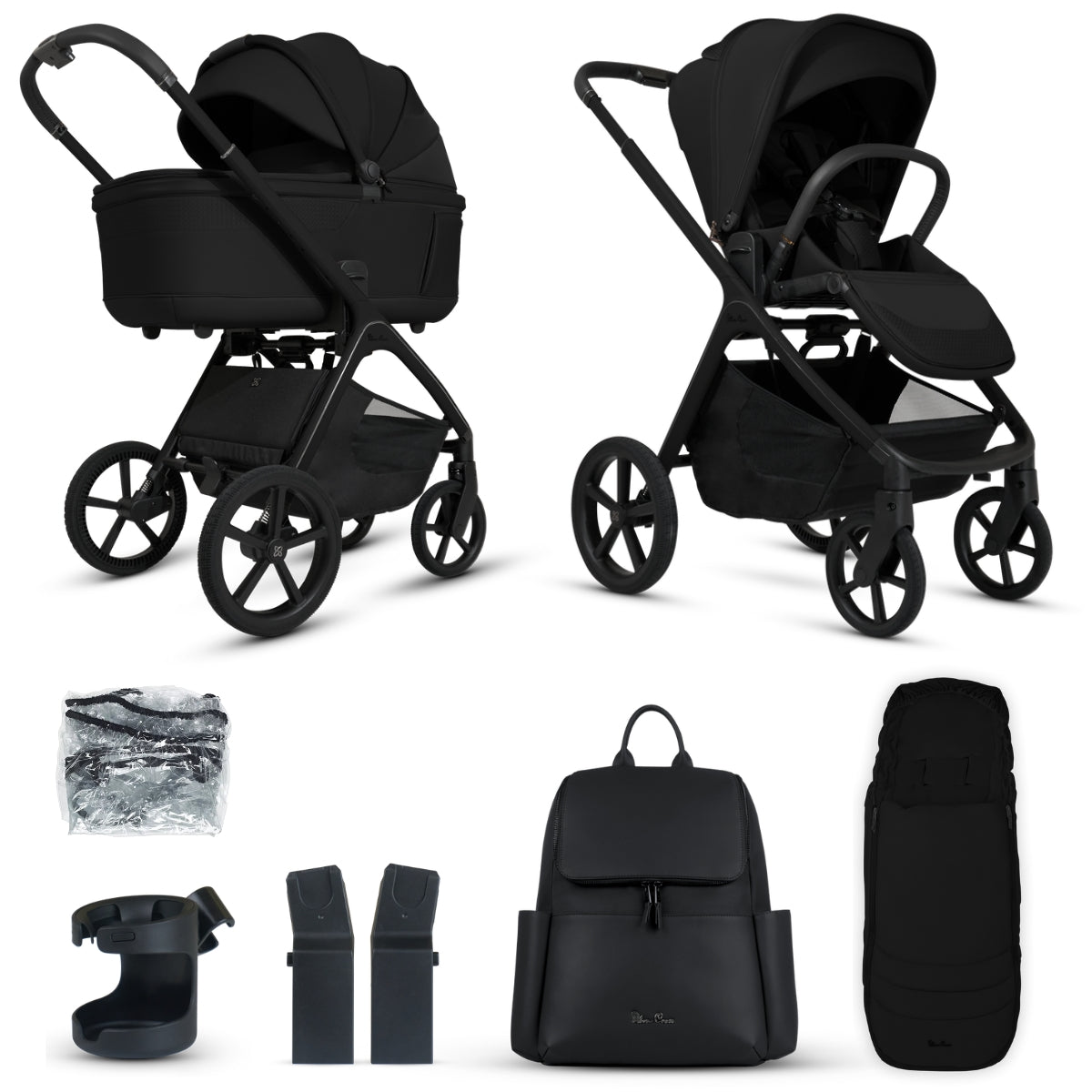 Silver Cross Cove Pram + Accessory Bundle, Onyx