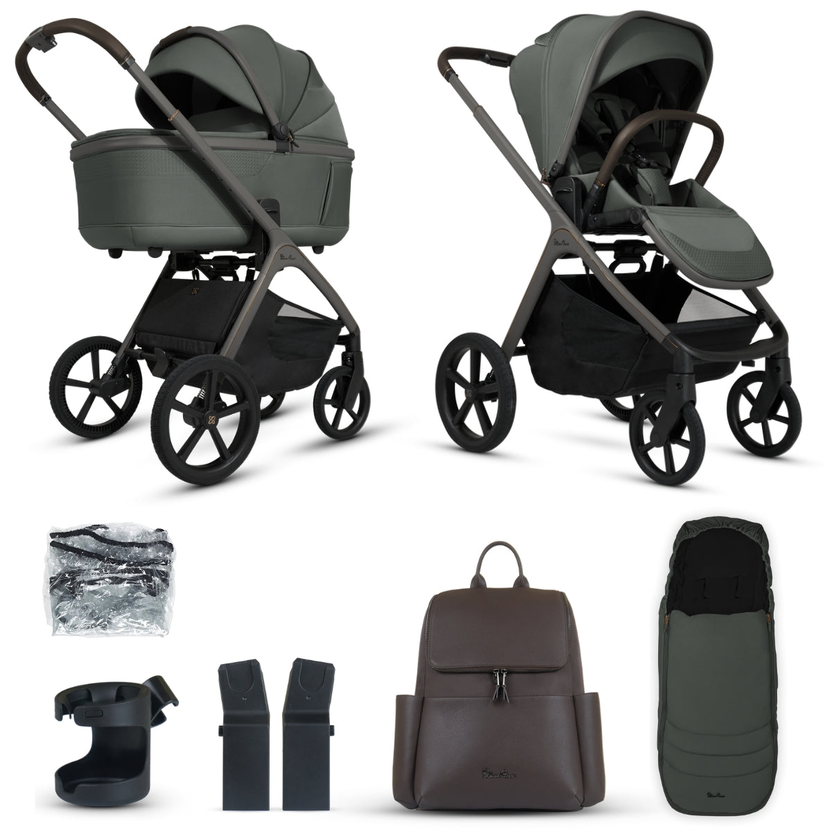 Silver Cross Cove Pram + Accessory Bundle, Pewter