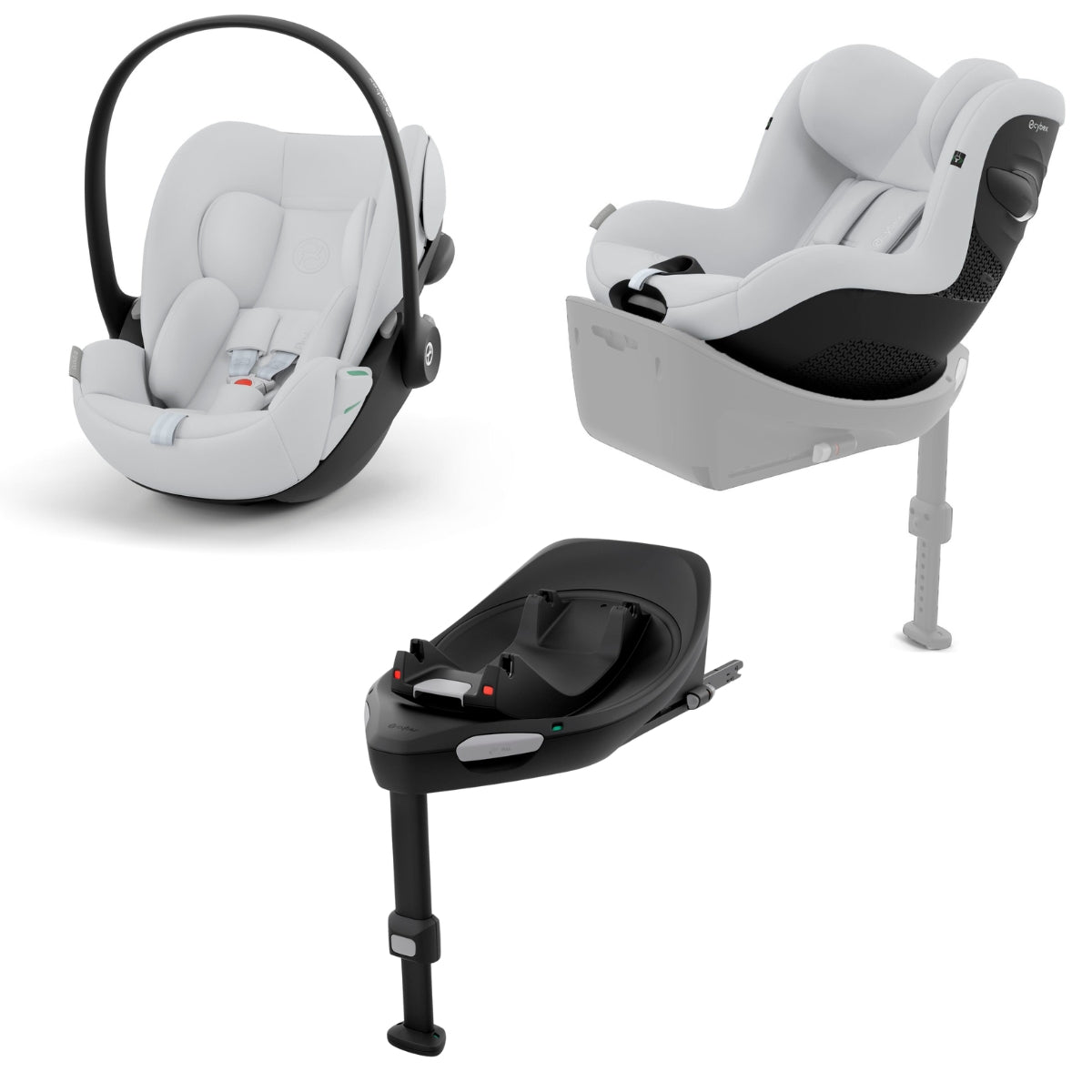 Cybex Cloud G, Sirona G & Base G Bundle - Fog Grey