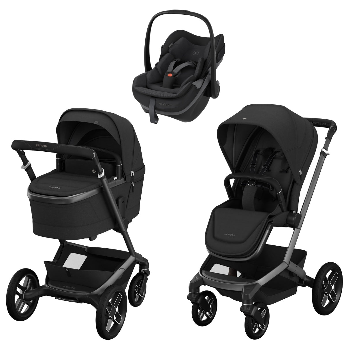 Maxi-Cosi Fame Travel System with Pebble 360 Slide Pro - Twillic Black