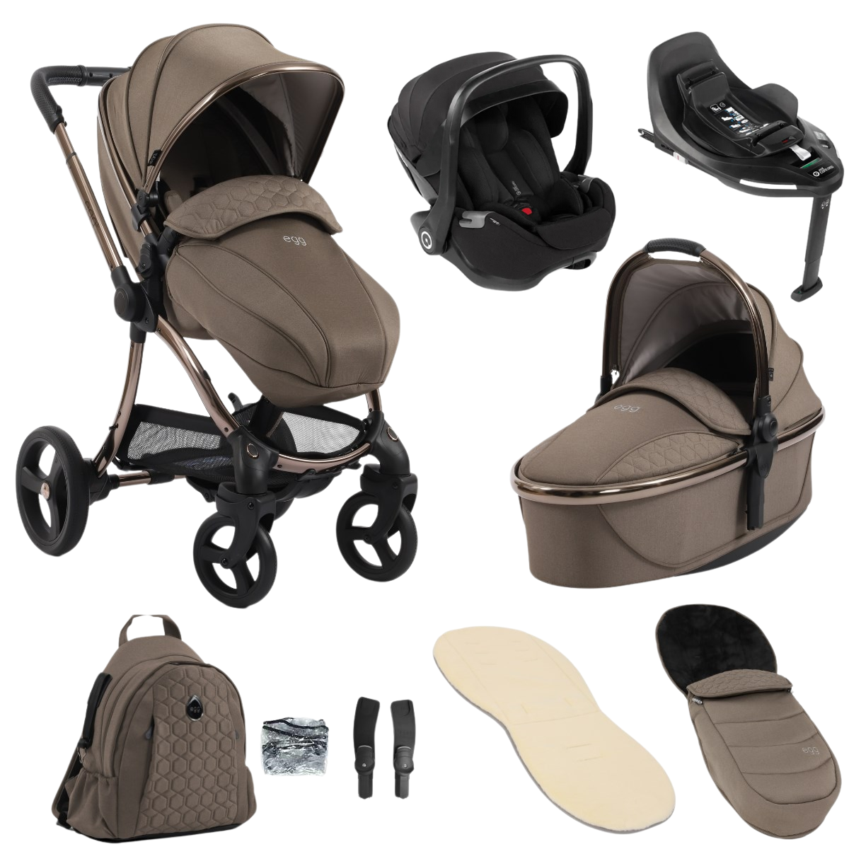 Egg 3 Travel System with 360 Rotating & Reclining Car Seat