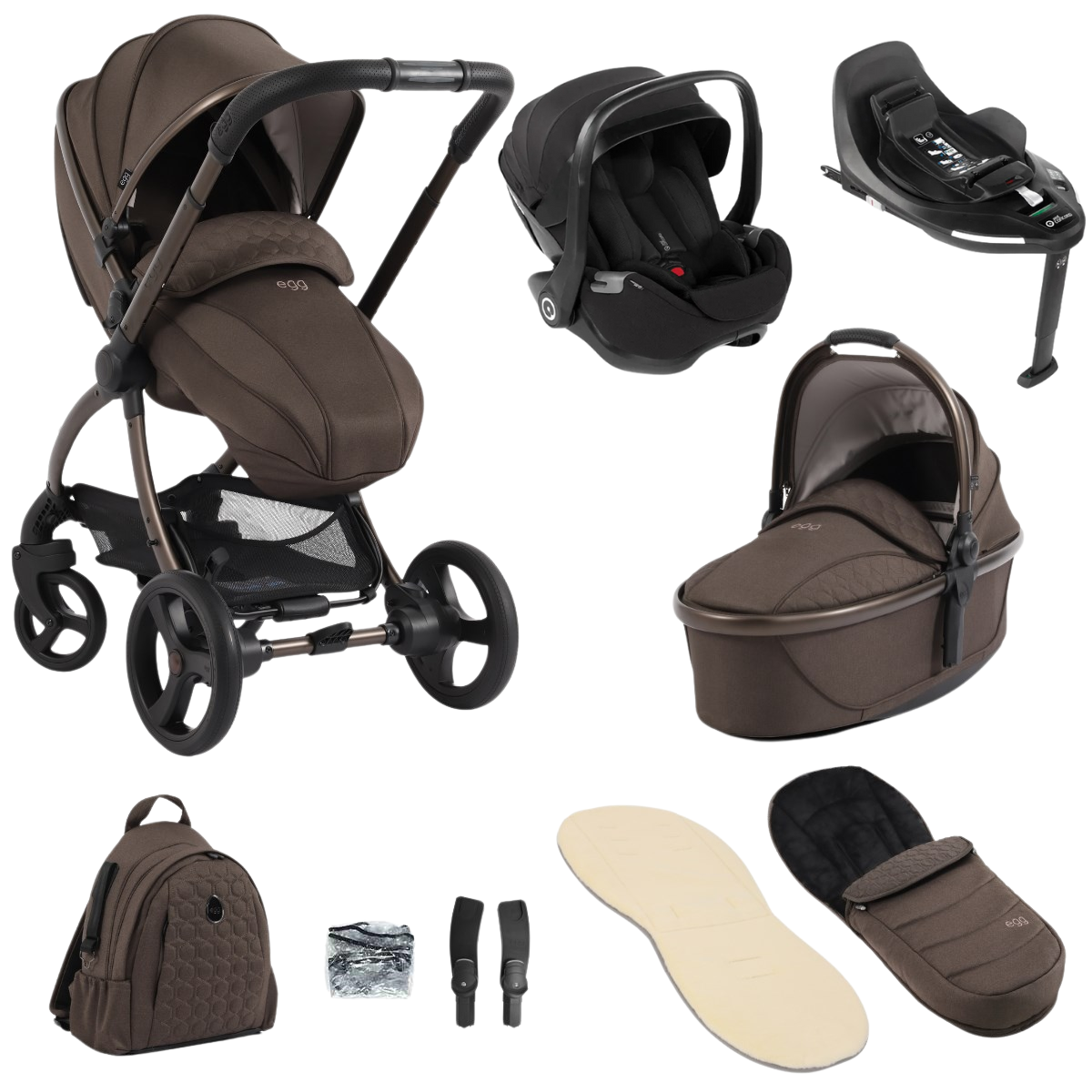 Egg 3 Travel System with 360 Rotating & Reclining Car Seat